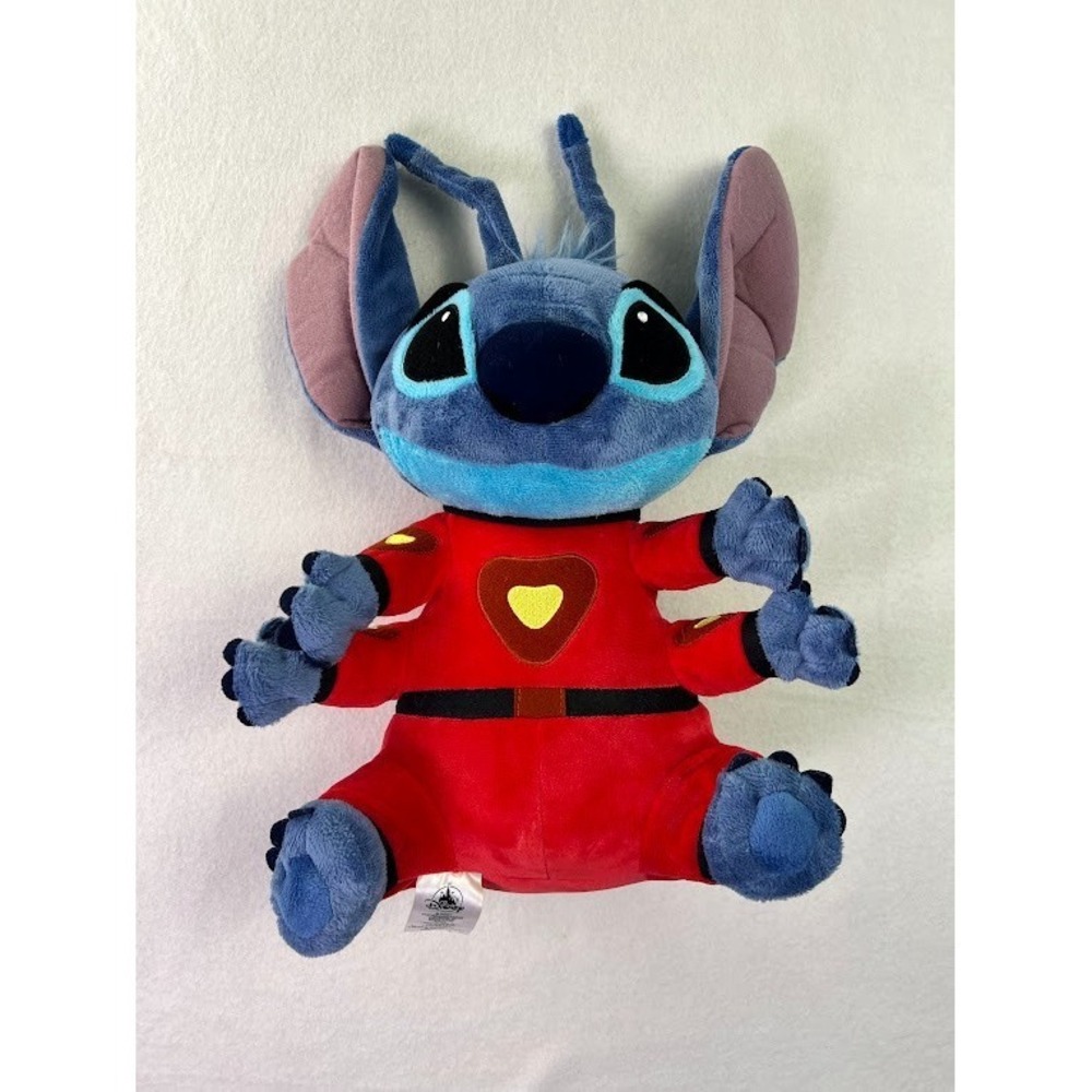 Stitch Plush Disney Store 4 Arms W/Red Alien Suit Stuffed Animal 16"